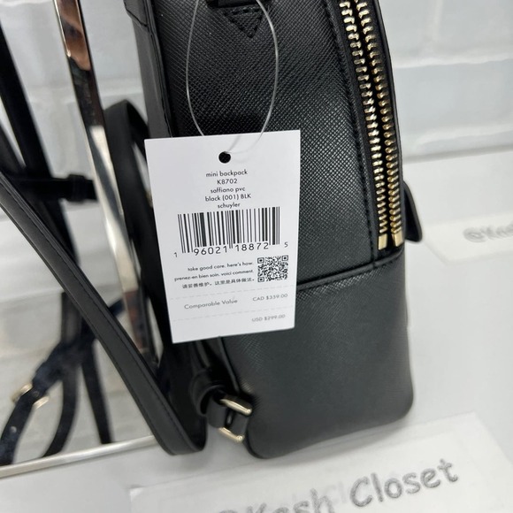 Kate Spade Backpack Mini Purse Black
